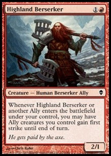 Highland Berserker - Zendikar (Common) [ZEN-132]
