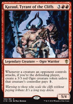 Kazuul, Tyrant of the Cliffs - Commander 2016 (Rare) [C16-130]