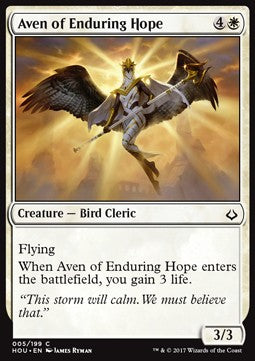 Aven of Enduring Hope - Hour of Devastation (Common) [HOU-5]