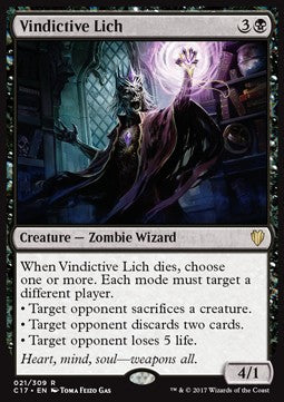 Vindictive Lich - Commander 2017 (Rare) [C17-21]