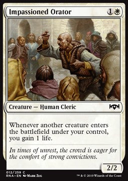 Impassioned Orator - Ravnica Allegiance (Common) [RNA-12]
