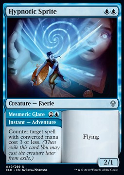Hypnotic Sprite // Mesmeric Glare - Throne of Eldraine (Uncommon) [ELD-49]