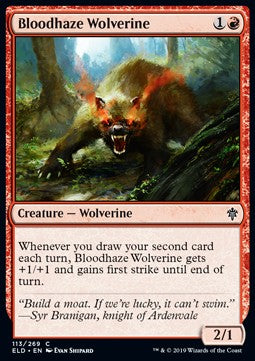 Bloodhaze Wolverine - Throne of Eldraine (Common) [ELD-113]