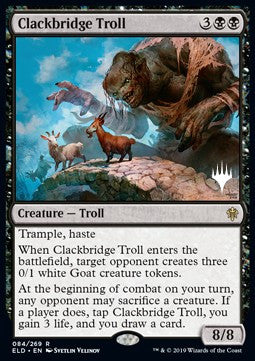 Clackbridge Troll (V.2) - Throne of Eldraine: Promos (Rare) [PELD-84]