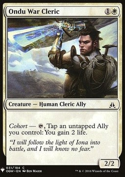Ondu War Cleric - Mystery Booster (Common) [MYS-31]