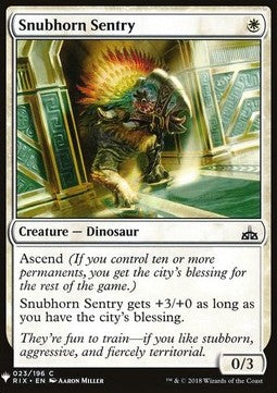 Snubhorn Sentry - Mystery Booster (Common) [MYS-23]