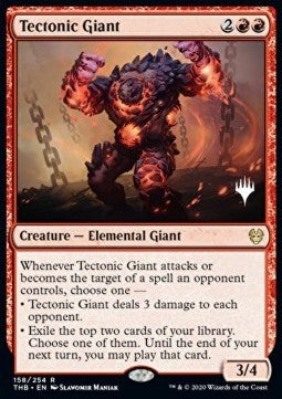 Tectonic Giant (V.1) - Theros Beyond Death: Promos (Rare) [PTHB-158]