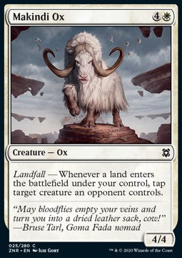 Makindi Ox - Zendikar Rising (Common) [ZNR-25]