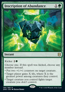 Inscription of Abundance - Zendikar Rising (Rare) [ZNR-186]