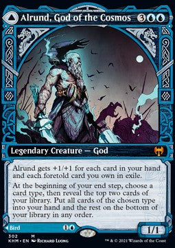 Alrund, God of the Cosmos // Hakka, Whispering Raven - Kaldheim: Extras (Mythic) [XKHM-302]