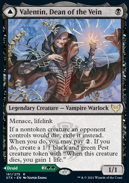 Valentin, Dean of the Vein // Lisette, Dean of the Root - Strixhaven: School of Mages (Rare) [STX-161]