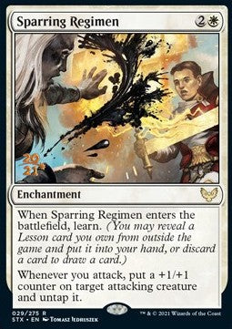 Sparring Regimen (V.1) - Strixhaven: School of Mages: Promos (Rare) [PSTX-29]