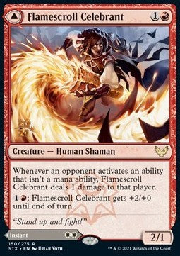 Flamescroll Celebrant // Revel in Silence - Strixhaven: School of Mages: Promos (Rare) [PSTX-150]