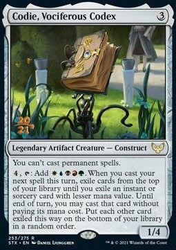 Codie, Vociferous Codex (V.1) - Strixhaven: School of Mages: Promos (Rare) [PSTX-253]