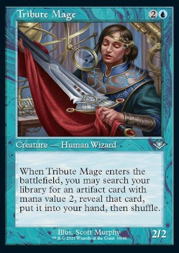 Tribute Mage (V.1) - Modern Horizons: Retro Frame Cards (Uncommon) [RMH2-10]