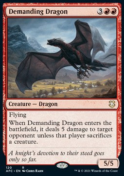 Demanding Dragon - Commander: Adventures in the Forgotten Realms (Rare) [AFC-120]