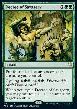 Decree of Savagery - Commander: Adventures in the Forgotten Realms (Rare) [AFC-156]