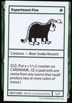 Experiment Five (V.2) - Mystery Booster: Playtest Cards (Special)