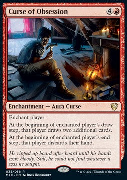 Curse of Obsession (V.1) - Commander: Innistrad: Midnight Hunt (Rare) [MIC-35]