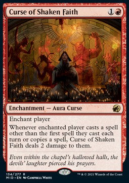 Curse of Shaken Faith - Innistrad: Midnight Hunt (Rare) [MID-134]