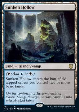 Sunken Hollow - Commander: Innistrad: Midnight Hunt (Rare) [MIC-182]