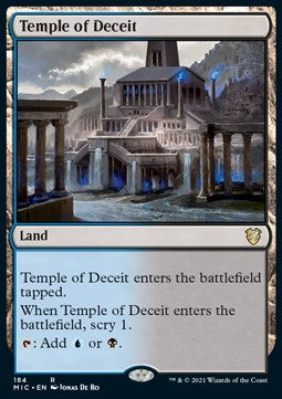 Temple of Deceit - Commander: Innistrad: Midnight Hunt (Rare) [MIC-184]