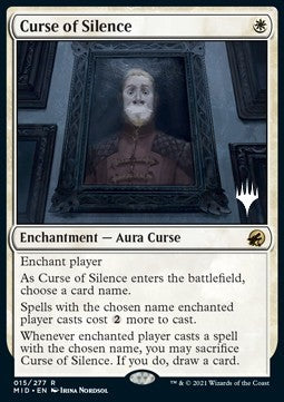 Curse of Silence (V.2) - Innistrad: Midnight Hunt: Promos (Rare) [PMID-15]