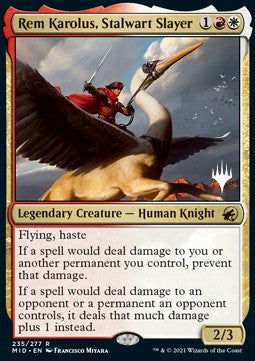 Rem Karolus, Stalwart Slayer (V.2) - Innistrad: Midnight Hunt: Promos (Rare) [PMID-235]