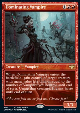 Dominating Vampire (V.3) - Innistrad: Crimson Vow: Promos (Rare) [PVOW-407]