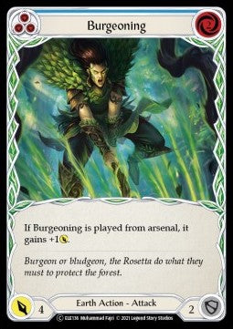 Burgeoning (Blue) (Normal) - Tales of Aria - Unlimited (Common) [ELE-U-ELE136]