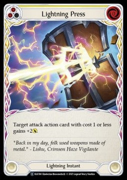 Lightning Press (Yellow) (Normal) - Tales of Aria - Unlimited (Rare) [ELE-U-ELE184]