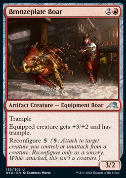 Bronzeplate Boar - Kamigawa: Neon Dynasty (Uncommon) [NEO-135]
