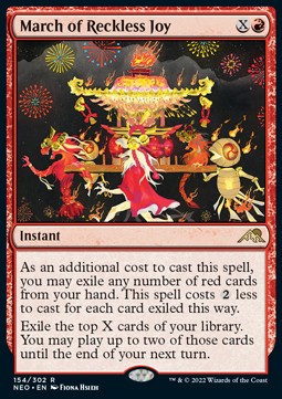 March of Reckless Joy - Kamigawa: Neon Dynasty (Rare) [NEO-154]