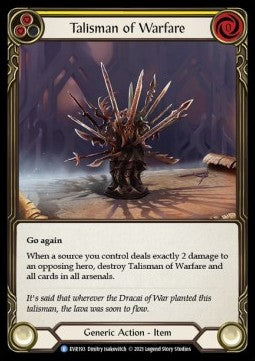 Talisman of Warfare (Regular) - Everfest - First (Rare) [EVR-F-193]