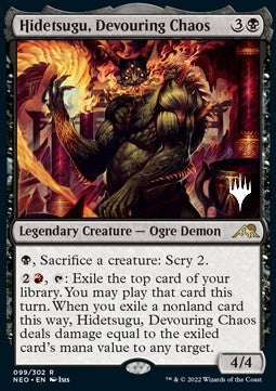 Hidetsugu, Devouring Chaos (V.2) - Kamigawa: Neon Dynasty: Promos (Rare) [PNEO-99]