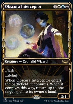 Obscura Interceptor (V.1) - Streets of New Capenna: Extras (Rare) [XSNC-324]