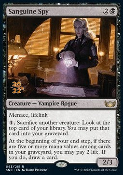 Sanguine Spy (V.1) - Streets of New Capenna: Promos (Rare) [PSNC-93]
