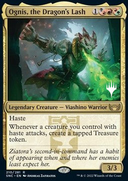 Ognis, the Dragon's Lash (V.2) - Streets of New Capenna: Promos (Rare) [PSNC-210]