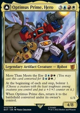 Optimus Prime, Hero // Optimus Prime, Autobot Leader (V.1) - Universes Beyond: Transformers (Mythic) [BOT-13]