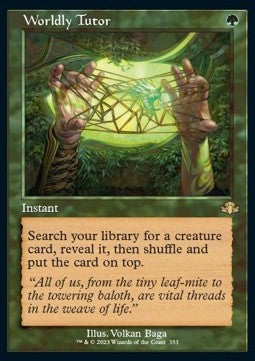 Worldly Tutor (V.1) - Dominaria Remastered: Extras (Rare) [XDMR-353]