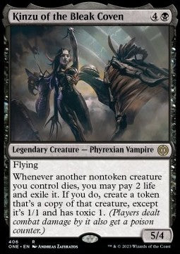 Kinzu of the Bleak Coven (V.1) - Phyrexia: All Will Be One: Extras (Rare) [XONE-406]