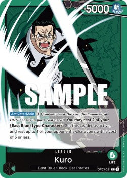 Kuro (OP03-021) (V.1) - Pillars of Strength (Leader) [OP03-021]