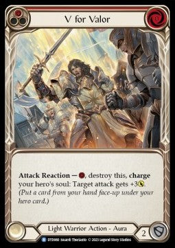 V for Valor (Red) (Rainbow Foil) - Dusk till Dawn (Rare) [DTD-060]