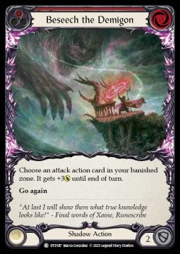 Beseech the Demigon (Red) (Regular) - Dusk till Dawn (Common) [DTD-187]