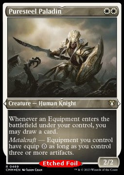 Puresteel Paladin (V.1) - Commander Masters: Extras (Rare) [XCMM-469]