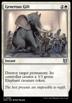 Generous Gift - Commander: Wilds of Eldraine (Uncommon) [WOC-68]