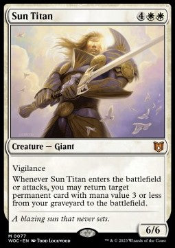 Sun Titan - Commander: Wilds of Eldraine (Mythic) [WOC-77]