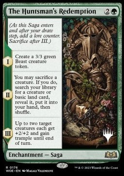 The Huntsman's Redemption (V.2) - Wilds of Eldraine: Promos (Rare) [PWOE-176]