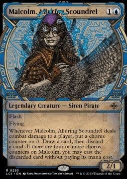 Malcolm, Alluring Scoundrel - The Lost Caverns of Ixalan: Extras (Rare) [XLCI-293]