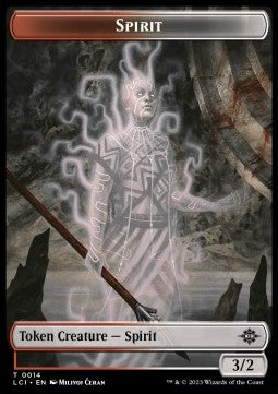 Spirit Token (Red and White 3/2) - The Lost Caverns of Ixalan: Tokens (Token) [TLCI-T14]